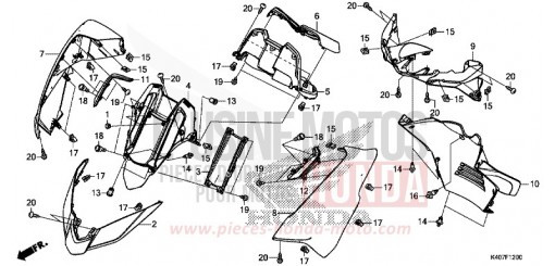 GAINE DE PROTECTION AVANT/TABLEAU DES COMPTEURS (NSS125DF/ADF/ADH) NSS125DF de 2015